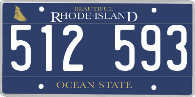 RI license plate 512593