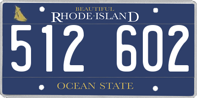 RI license plate 512602