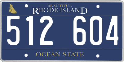 RI license plate 512604