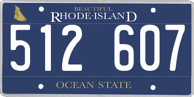 RI license plate 512607