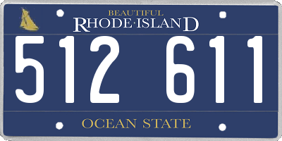 RI license plate 512611