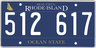 RI license plate 512617