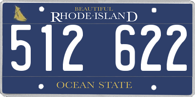 RI license plate 512622