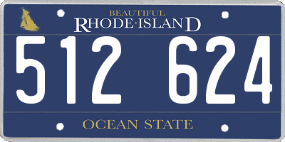RI license plate 512624