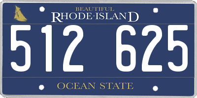 RI license plate 512625