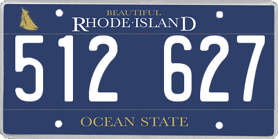 RI license plate 512627