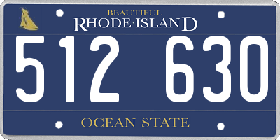 RI license plate 512630