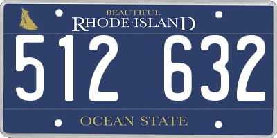 RI license plate 512632