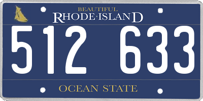 RI license plate 512633