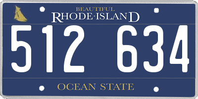 RI license plate 512634
