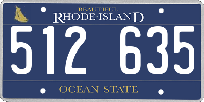 RI license plate 512635