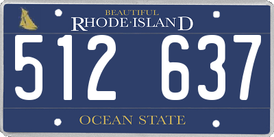 RI license plate 512637