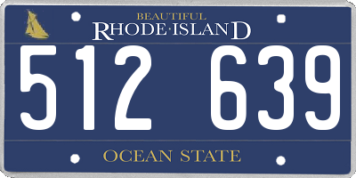 RI license plate 512639