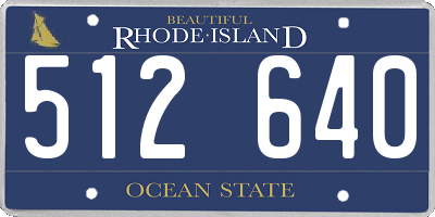 RI license plate 512640