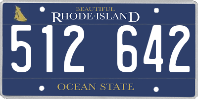 RI license plate 512642