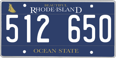 RI license plate 512650