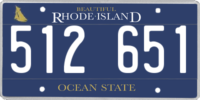 RI license plate 512651