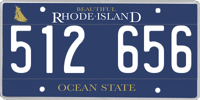 RI license plate 512656