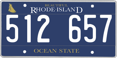 RI license plate 512657