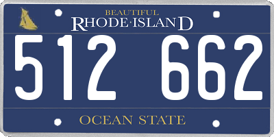 RI license plate 512662