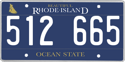 RI license plate 512665
