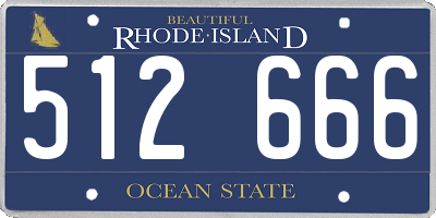 RI license plate 512666