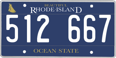 RI license plate 512667