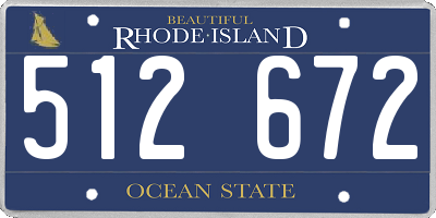RI license plate 512672