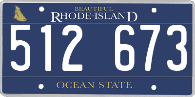 RI license plate 512673