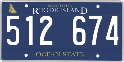 RI license plate 512674