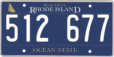 RI license plate 512677