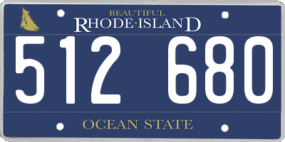 RI license plate 512680