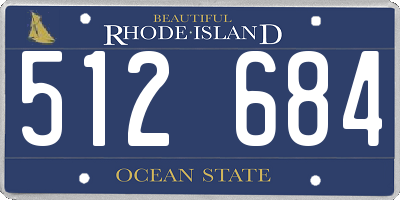 RI license plate 512684