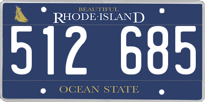 RI license plate 512685