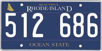 RI license plate 512686