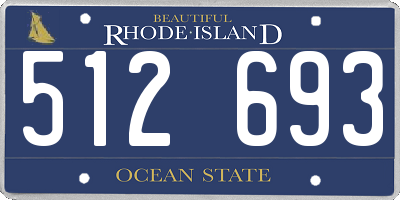 RI license plate 512693
