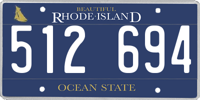 RI license plate 512694