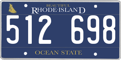 RI license plate 512698