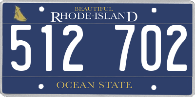 RI license plate 512702