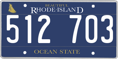 RI license plate 512703