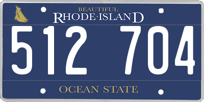 RI license plate 512704