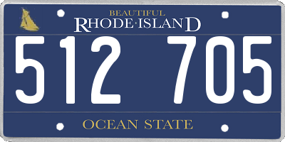 RI license plate 512705