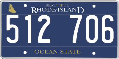 RI license plate 512706