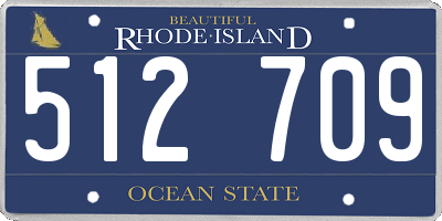 RI license plate 512709
