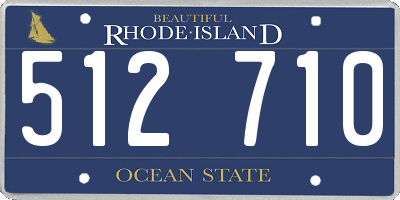 RI license plate 512710