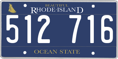 RI license plate 512716