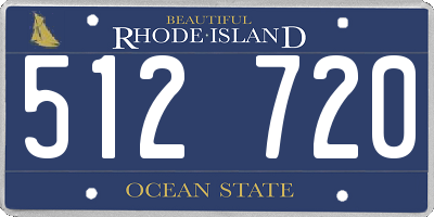 RI license plate 512720