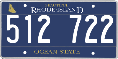 RI license plate 512722