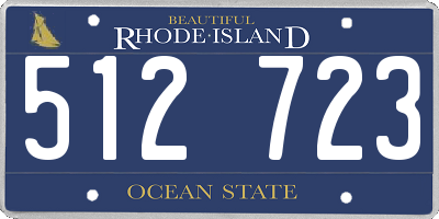 RI license plate 512723