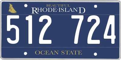 RI license plate 512724
